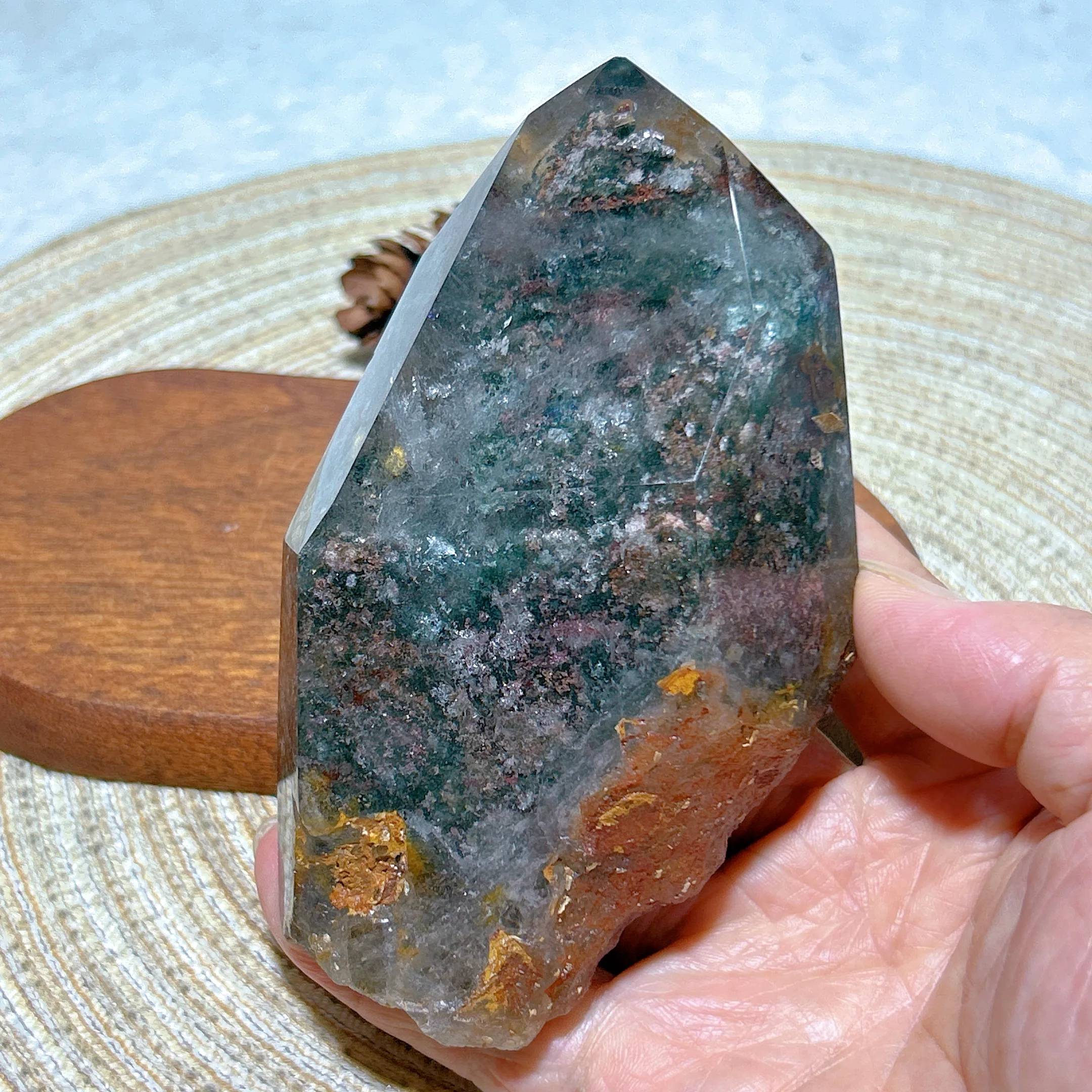 

Healing Natural Brazil Crystal Garden Quartz Raw Stone Tower Phantom Rainbow Point Mineral Energy Reiki Home Decorations Gift