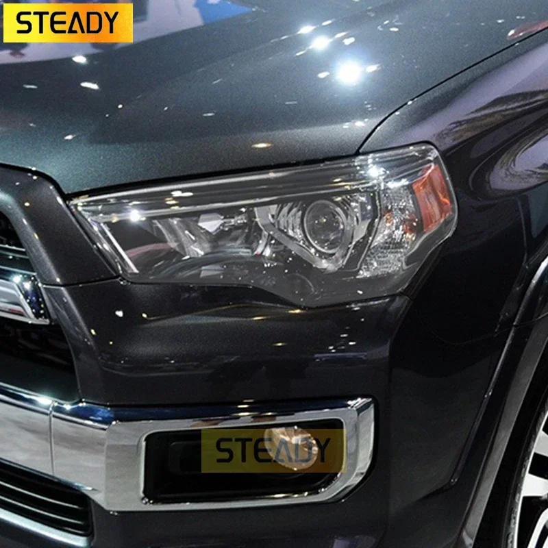 

2 Pcs Car Headlight Protective Film Headlamp Restoration Transparent Black TPU Sticker For Toyota 4Runner 2014-2020 Accessories