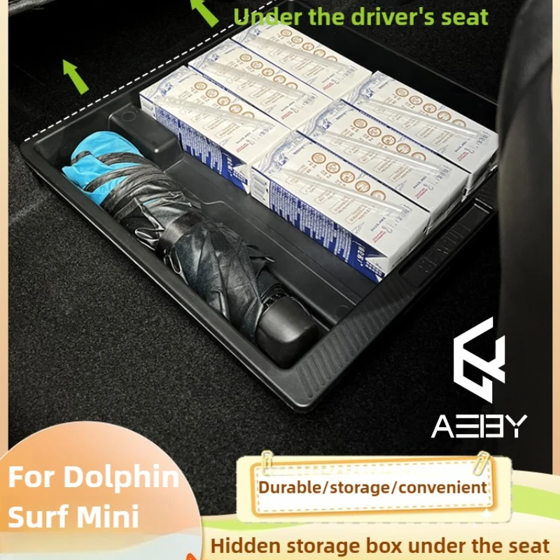 

AEBY For BYD Dolphin 2021-2025 Under Seat Storage Car Seat Organizer Vehicle Underseat Drawer Holder Interior Accessories