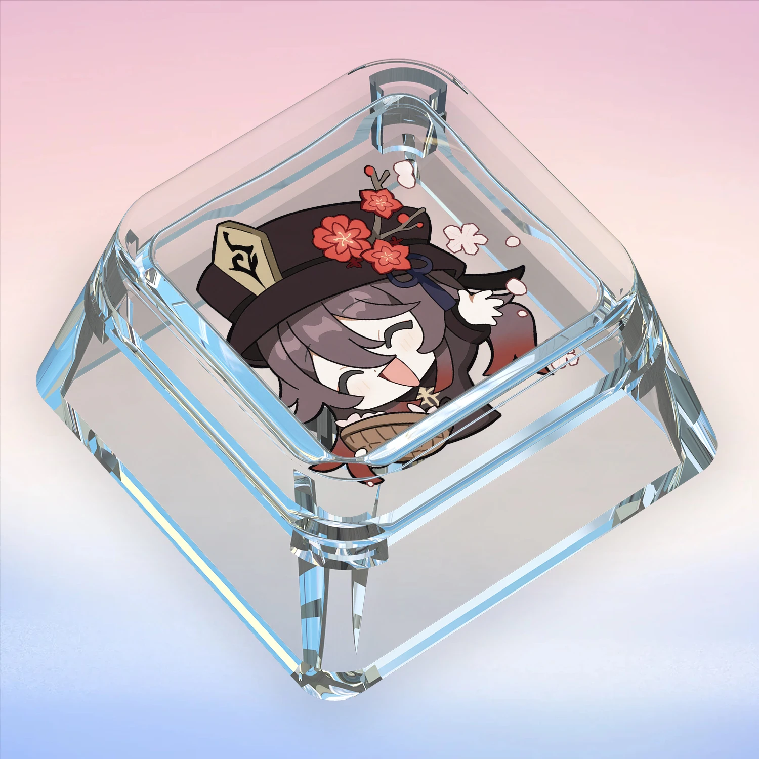 Genshin Impact HuTao Personality Key Cap Funny Expression Pack Single Wooting Night Devil Transparent Mechanical Keyboard