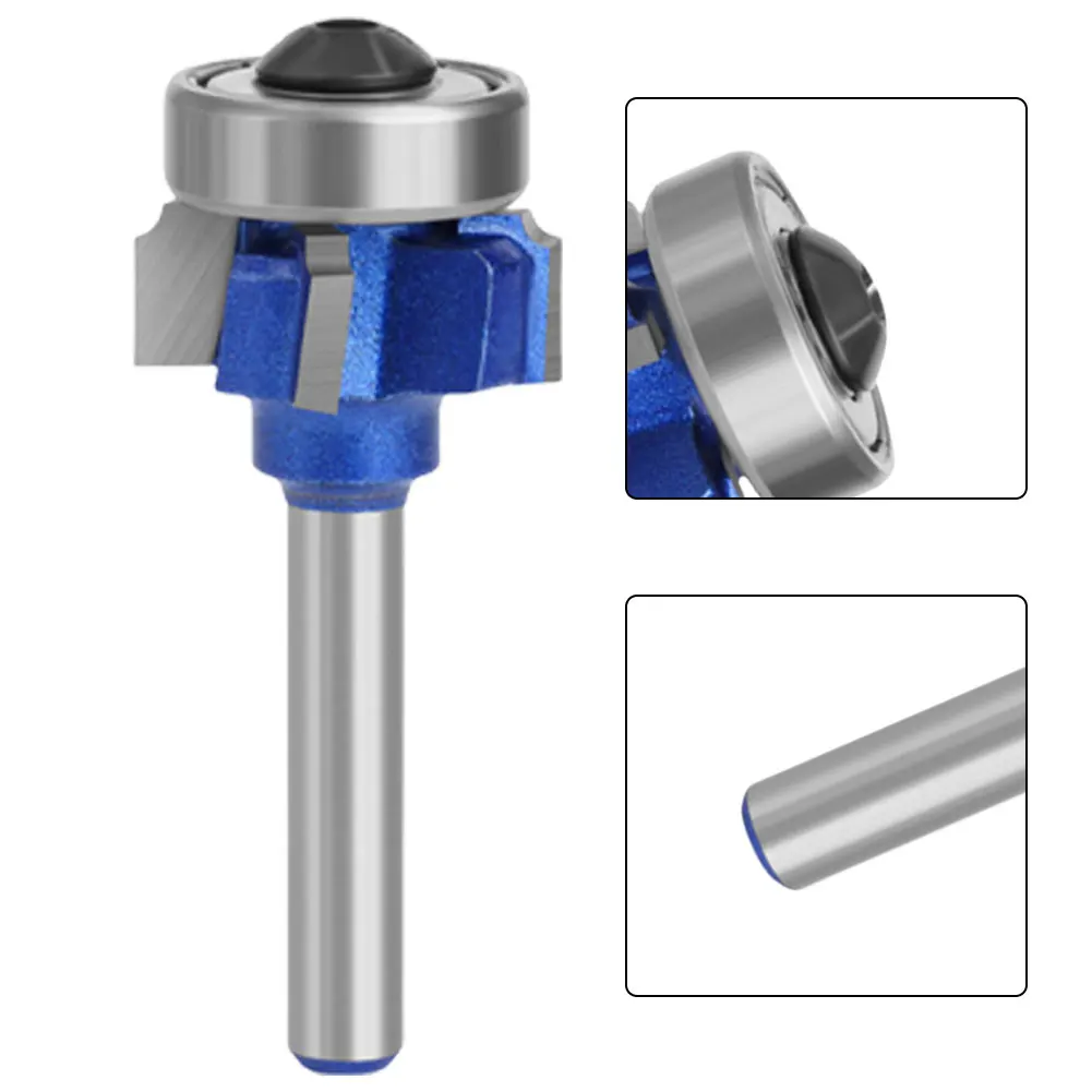 6/8 MM 1/4 Schaft 4 Ecke Router Bit R1 R2 R3 Trim Einfassung Holzbearbeitung Bit Für Holz schneiden Werkzeuge Zubehör