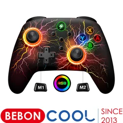 Wireless Controller For Nintendo Switch OLED Lite Console Or Android Wired Pro Gamepad with 1000mAh Rechargeable Battery For PC
