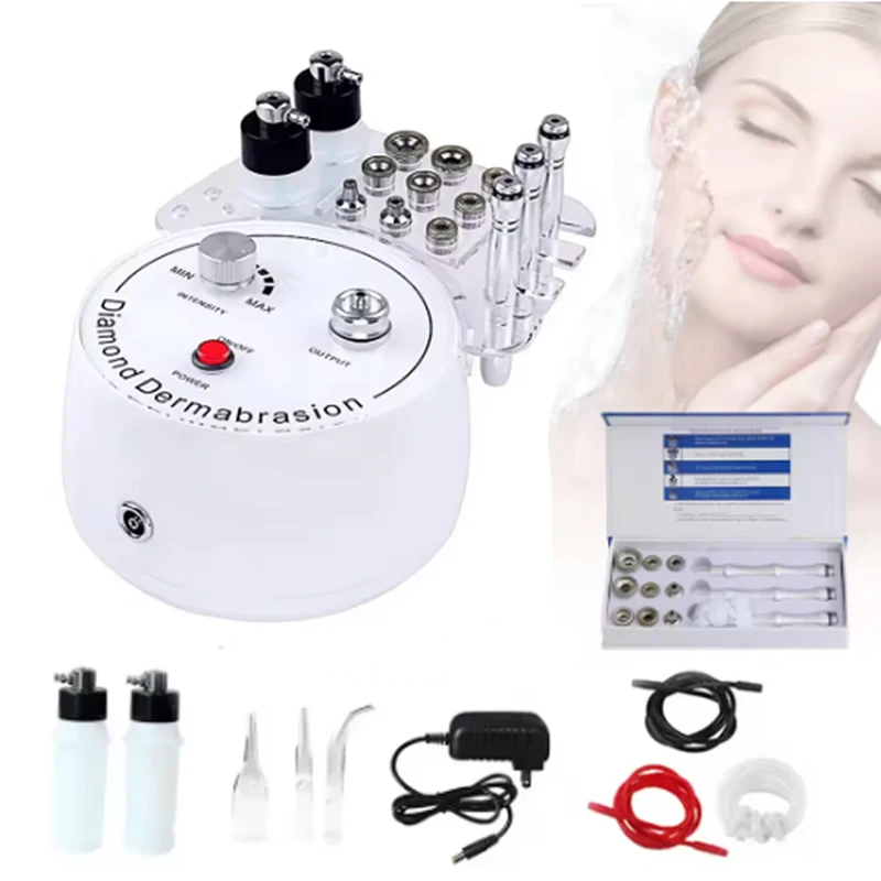NOWY 3 w 1 Aparat do Mikrodermabrazji Diamentowej, Urządzenie do Oczyszczania z Wysokim Ciśnieniem Powietrza, Nawilżanie Twarzy, Peeling Skóry