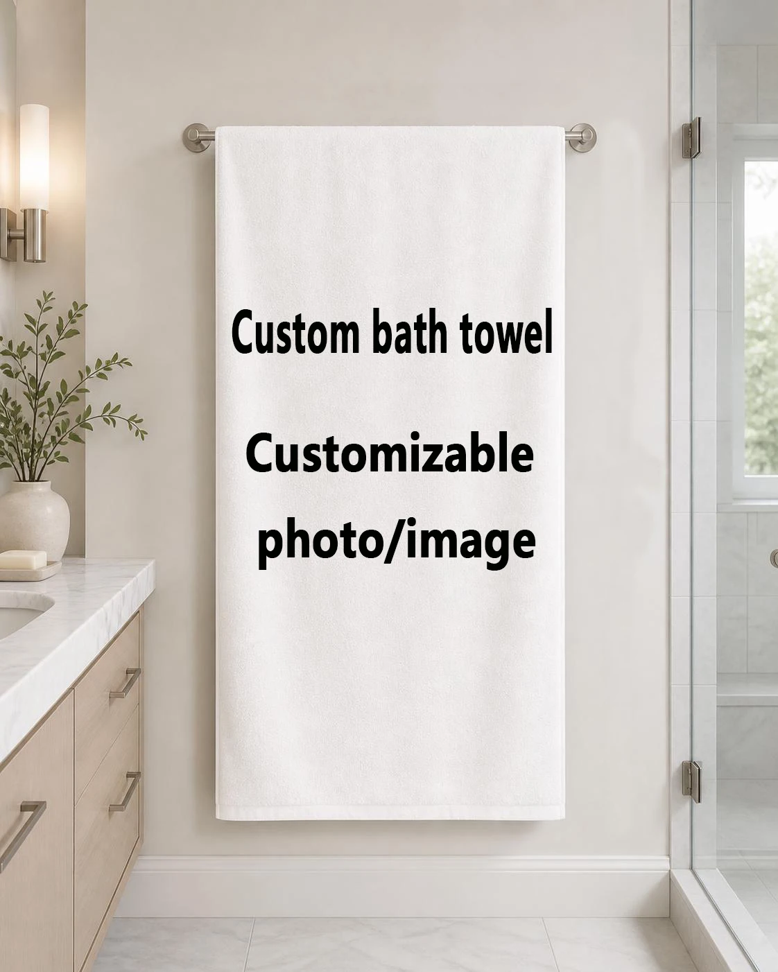Personalized Custom Towels Customizable Photo Microfiber Printed Bath Towel For Home Use Bathroom Yoga Sports Oversized