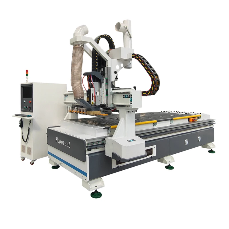 China ATC 1325 4x8 pies enrutador Cnc de madera máquina de carpintería con cambiador de herramientas Atc fabricación de puertas de gabinete de cocina 3d para muebles de madera