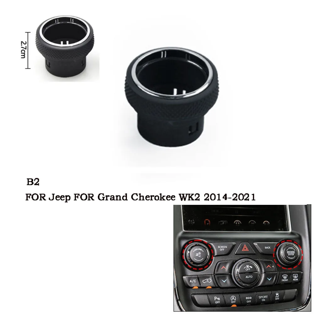 

3PC Replacement AC Control Knob and Radio Button for Jeep For Grand For Cherokee WK2 from 2014 to 2021 Style B Models
