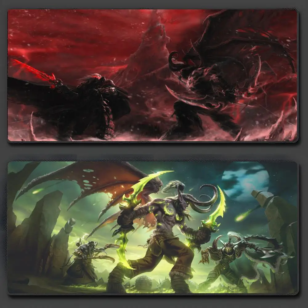 

Коврик для мыши W-World Of W-Warcraft, большой, противоскользящий, резиновый, игровой, прочный, для стола, с толстым швом по краям, подходит для офиса и