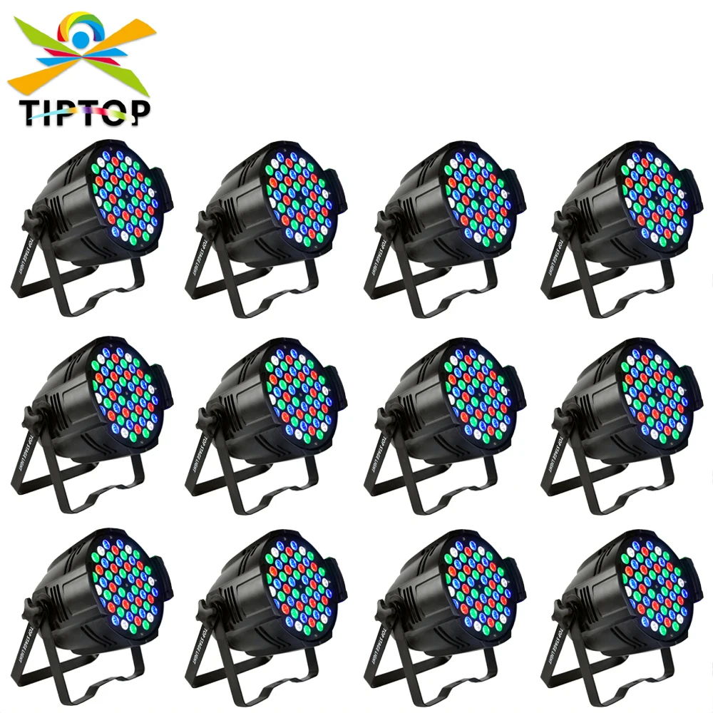 54x3W LED Par Light RGBW Par Can Light Stage Light 10 Modes DJ Lights Stage Lighting Uplights with Sound Activated Remote