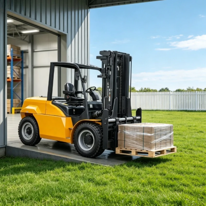 6/7/8/9/10t Lithium Ion Battery Electric Forklift Fast Charge Long Endurance Industrial Warehouse Cargo Stacking Transport Truck