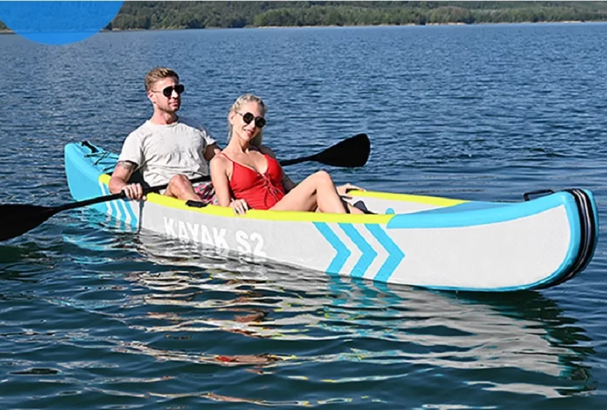 2 person Inflatable Lightweight Drop Stitch PVC River Raft Kayak Canoe NEW