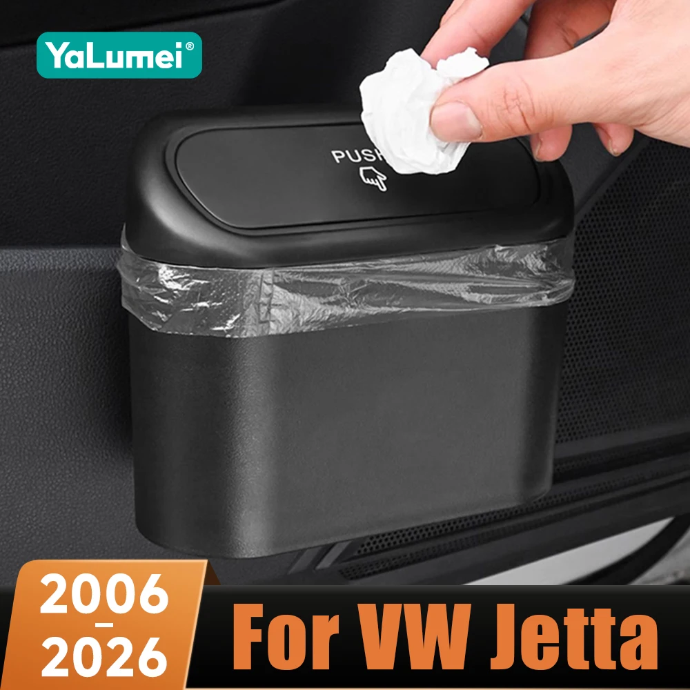 

Car Trash Bin Hanging Vehicle Garbage Dust Case Storage For Volkswagen VW Jetta A5 A6 A7 2006-2020 2021 2022 2023 2024 2025 2026