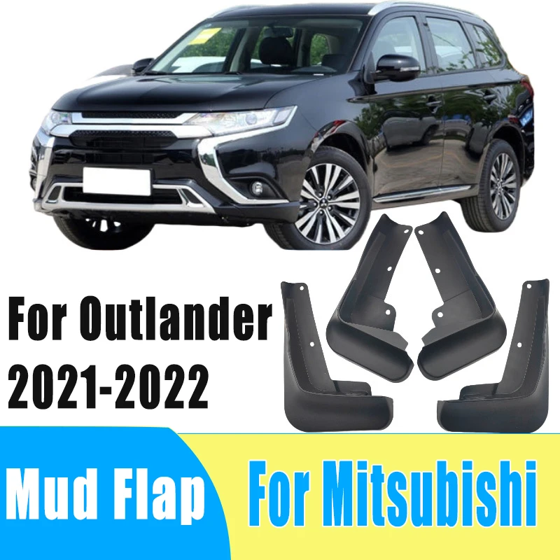 

4pcs Auto Tire Mudguard Waterproof Prevent Mud Splashing Car Mud Flap Fender Trim Accessories For Mitsubishi Outlander 2021-2022