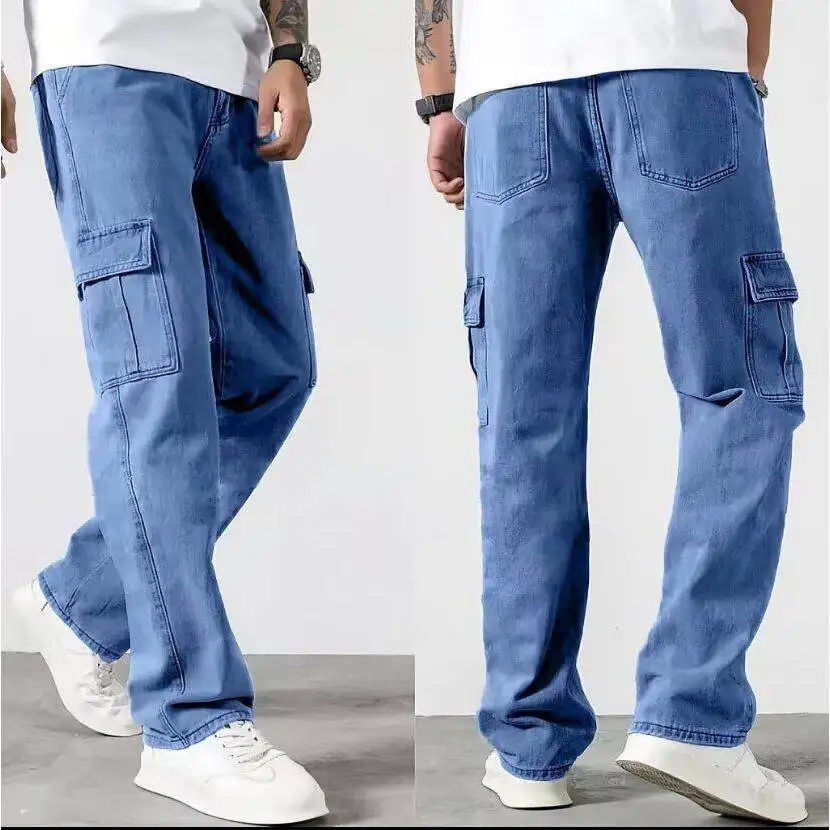 

Men's Work Jeans Loose Fit Thin Breathable Anti-Flame Resistant Welding Pants Cotton Polyester Blend Comfortable Straight Leg