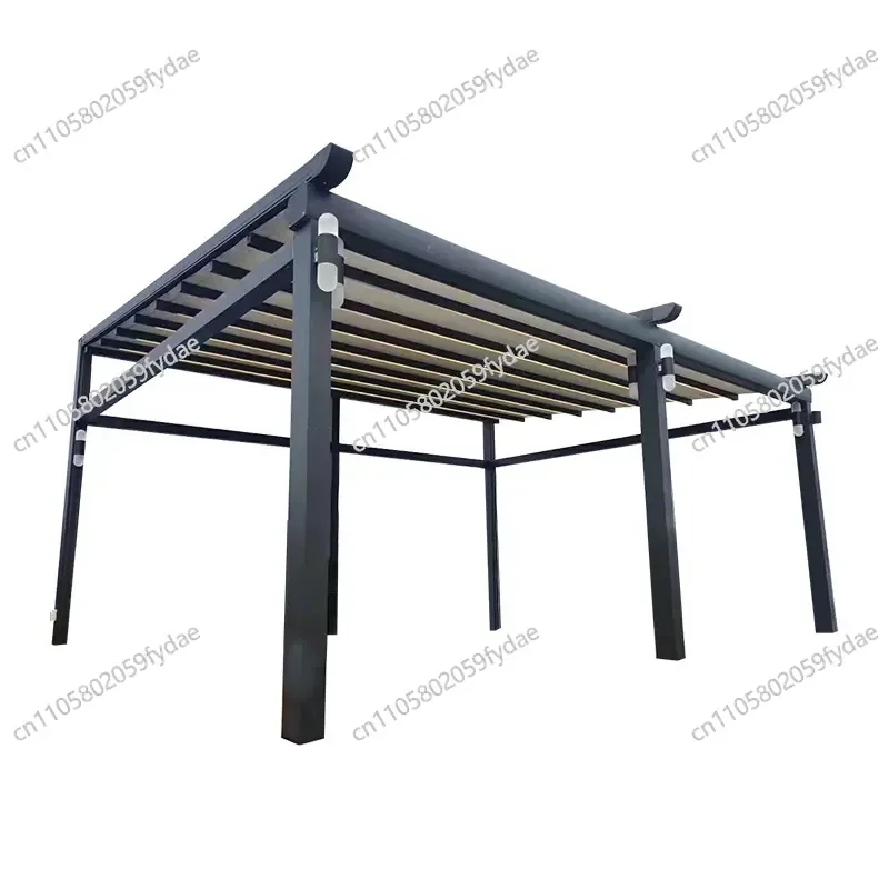 Electric folding canopy outdoor large telescopic folding awning awning glass sun roof telescopic canopy