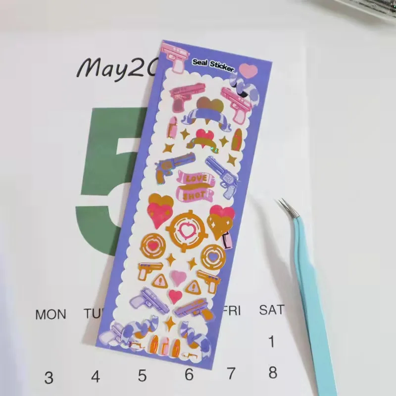 1sheet Cute Flowers Sticker Decorative Planner Diary Scrapbook Stickers Kawaii Stationery Supplies