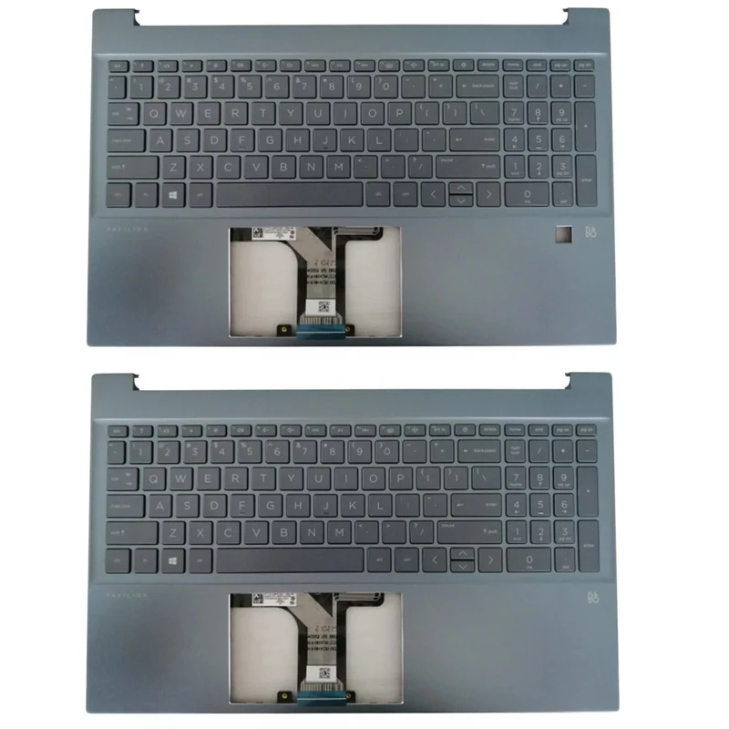 S  New For HP Pavilion 15-EH 15-EG Palmrest w/ FRP Backlit Keyboard M08918-001 Blue