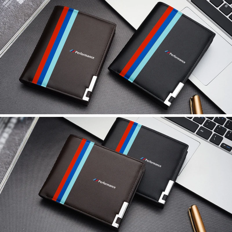 For BMW E46 E90 E60 F10 E39 F30 E36 F20 Men Engraved Photo Wallet High Quality PU Leather Short Wallet