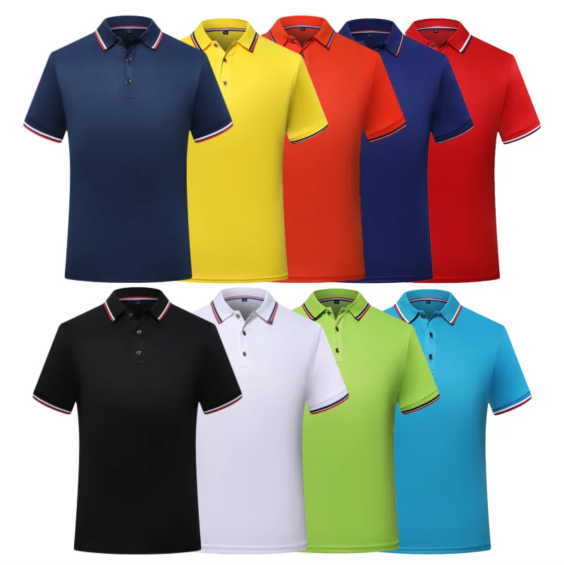 2024 Summer Men's Polo shirts Casual Company Group Short Sleeved Men Cool and Breathable Clothing 9-Color S-4XL