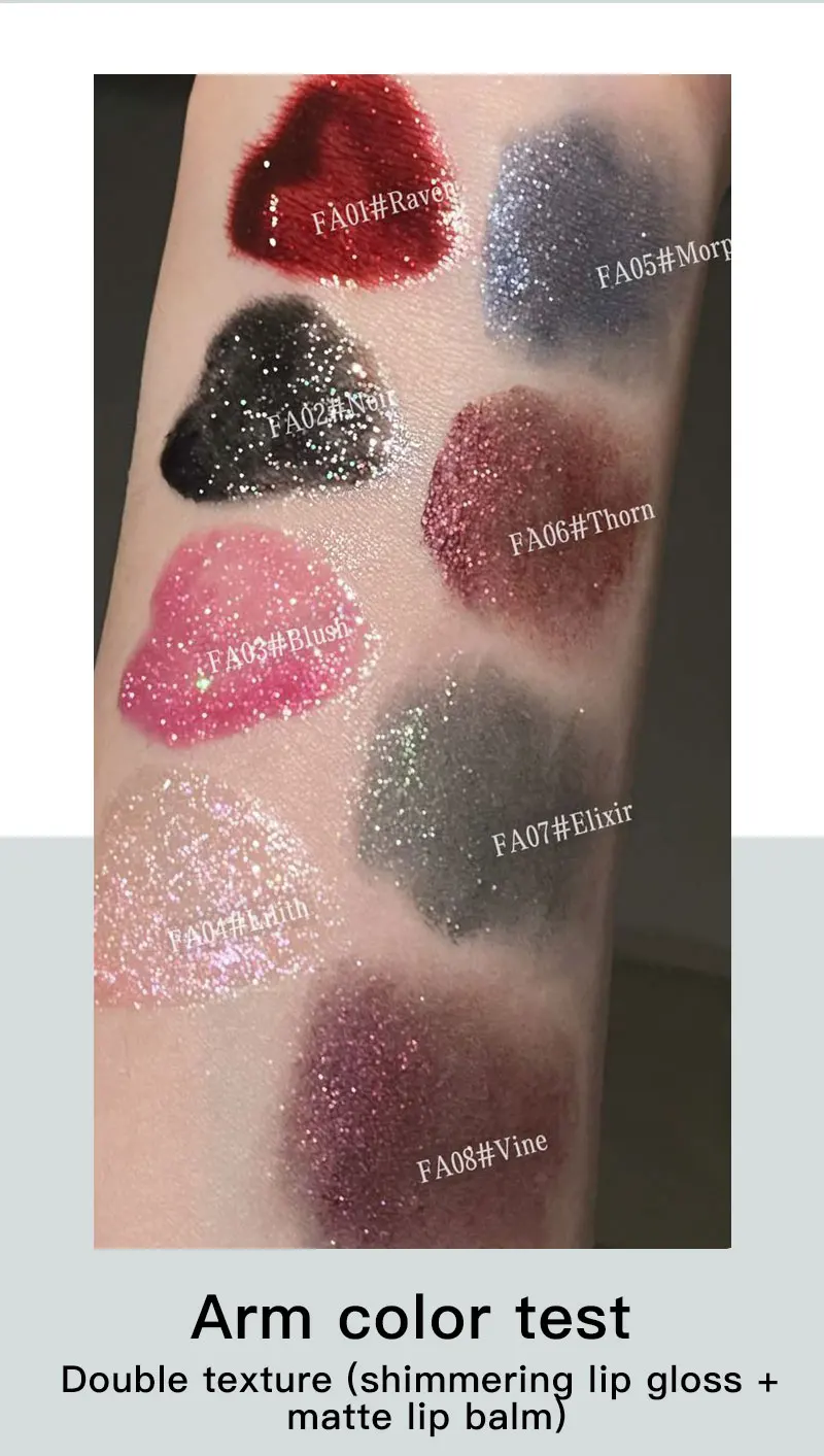 Punk Blue Green Matte Lipgloss Gothic Black Lipstick Waterproof Dark Red Liquid Lipstick Halloween Makeup Non-stick Cup Lip Tint