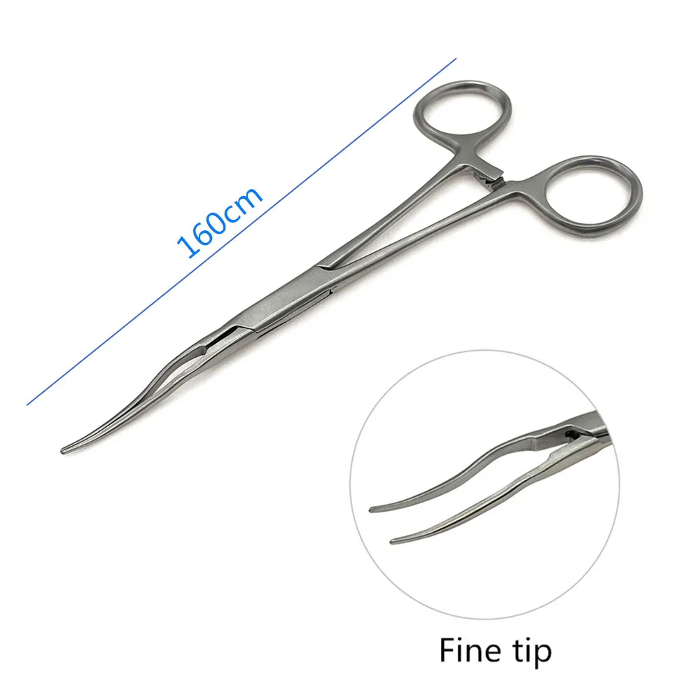 Needle Holder Plier Reusable Hemostatic Forceps curved fine tip Orthodontic Forcep ophthalmic Dental Instrument