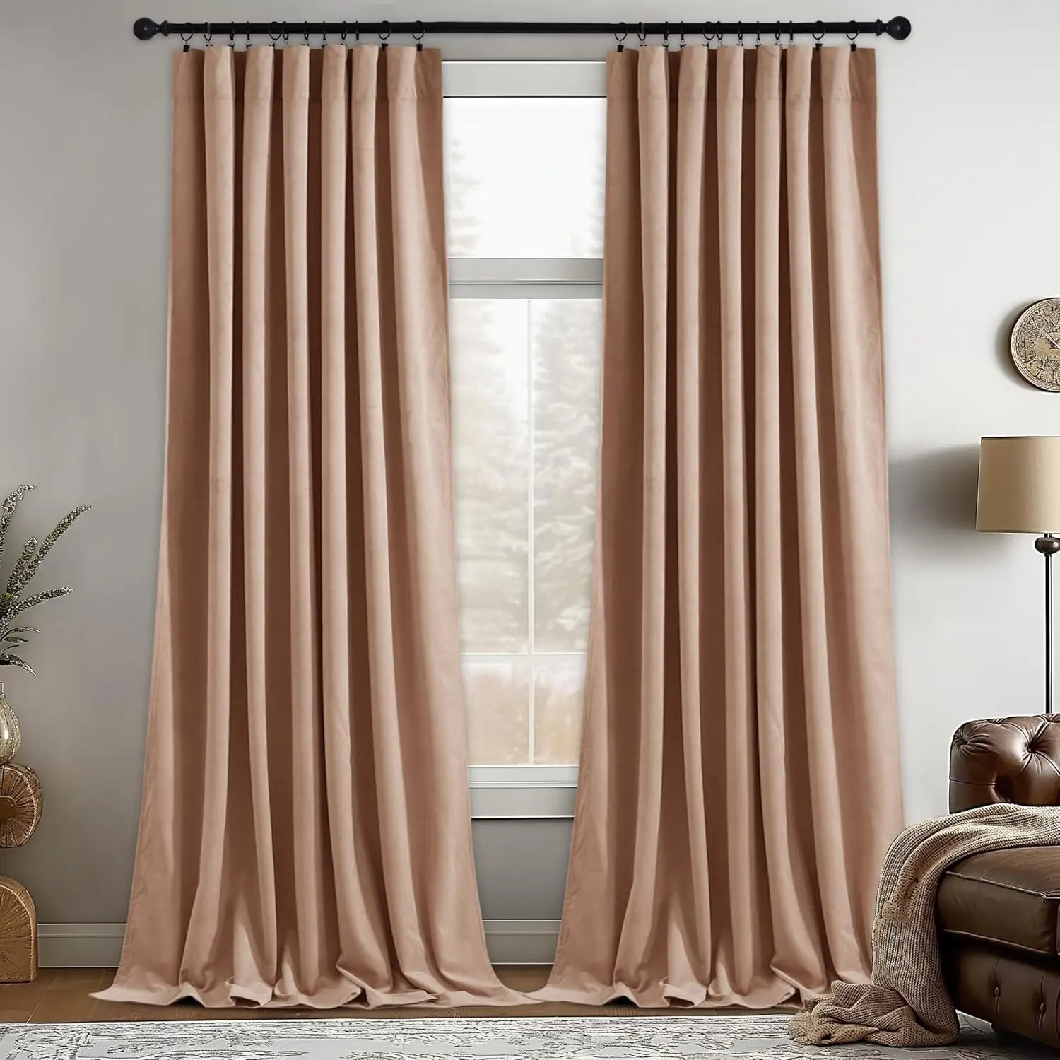 1Pc Beige Velvet Cu… - image