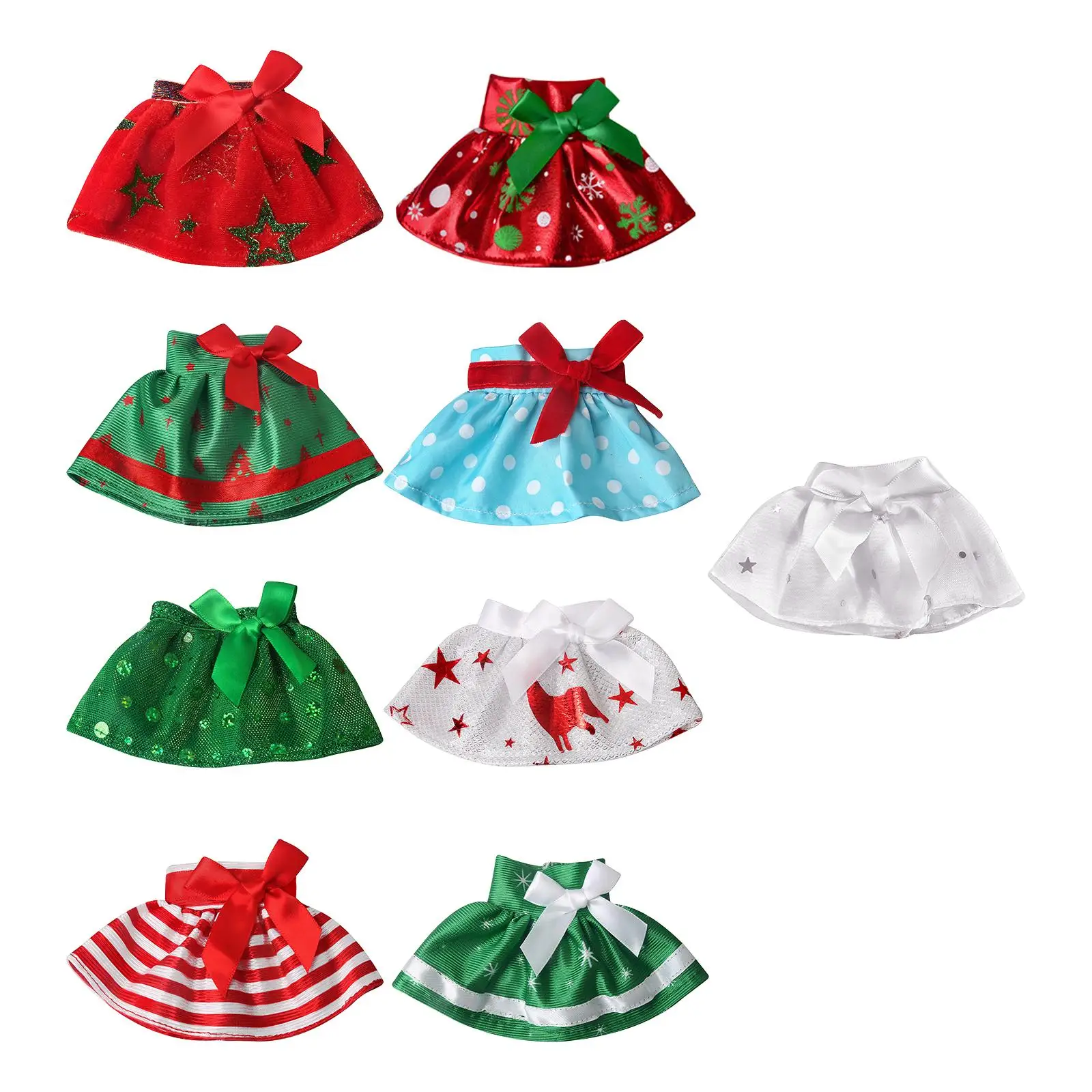 1/12 Christmas Doll Skirt Gifts Dress for New Years Casual Clothes