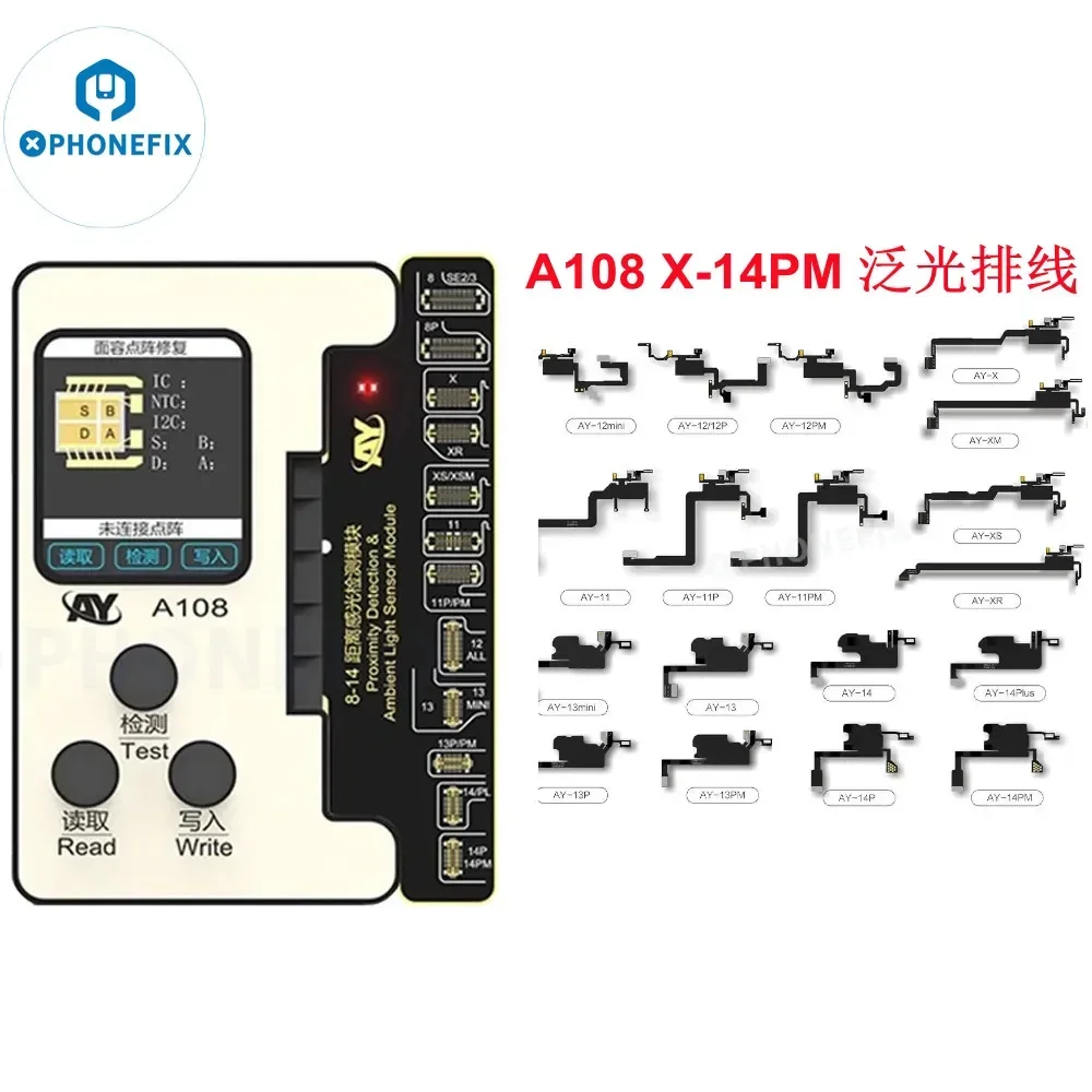 Imagem -02 - Distância Photosensitive Module com Repair Earpiece Fpc Flex Cabo para Iphone X14pm Distância Photosensitive Repair A108