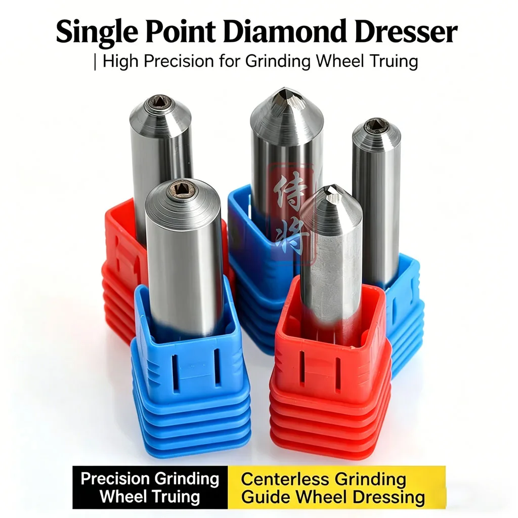 High Precision Single Point Diamond Dresser, Grinding Wheel Truing Tool for CNC Machining, Metalworking & Mold Making