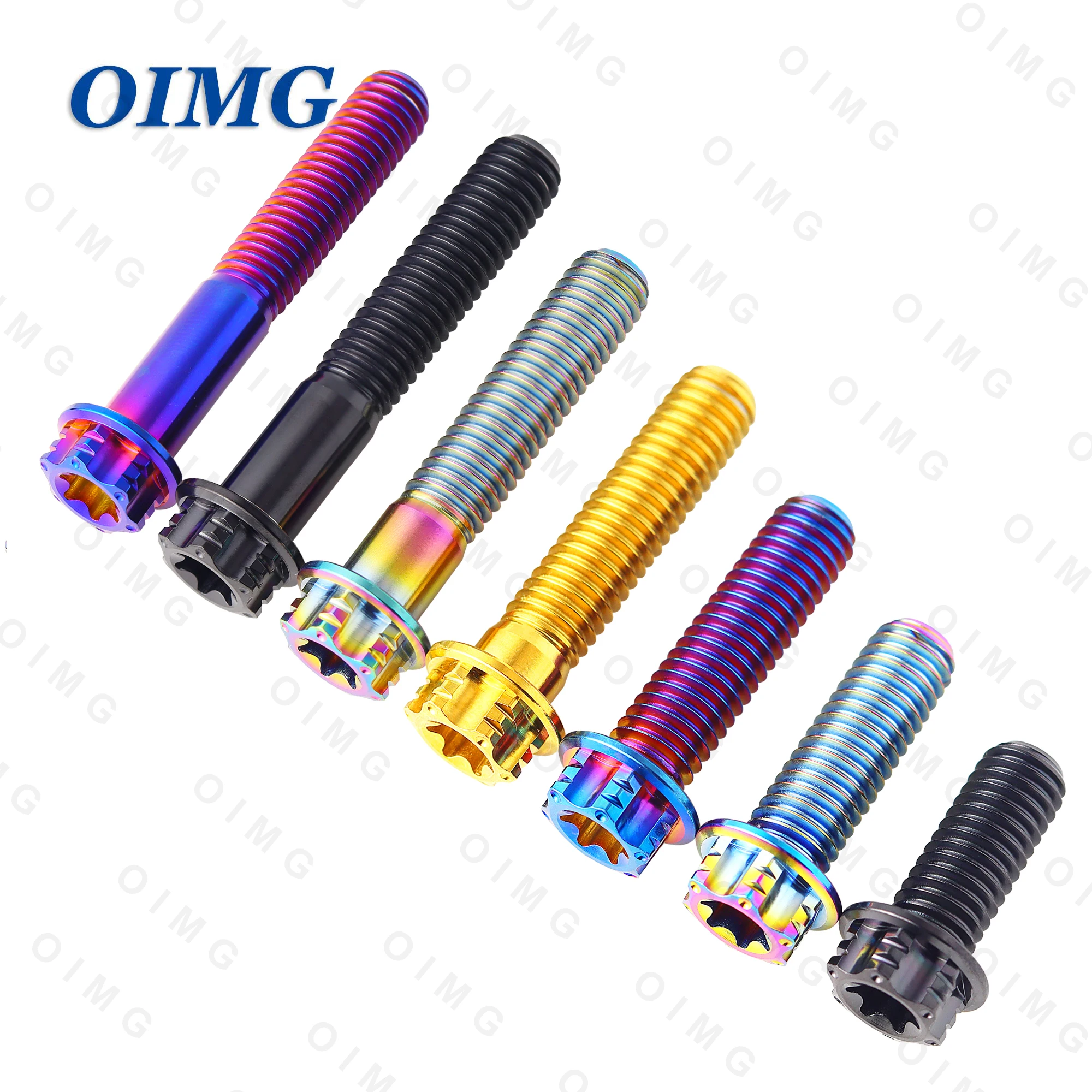 M8X20 25 30 35 40 45 50 55mm Titanium Bolts Motorcycle Brake Caliper Disc Flanged Torx Head Bolt Shell Windshield Handle Screws