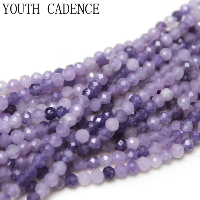 Petites Perles en Pierre Naturelle à Facettes CAN ac Jades de 2, 3 et 4mm, Accessoires pour Bijoux de Direction, Bracelet, Boucles d'Oreilles, DIY