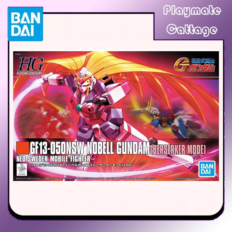 

В наличии BANDAI Original HG GF13-050NSW NOBELL GUNDAM [BERSERKER MODE] Аниме Фигурка Сборная модель игрушки Коллекционный подарок Дети