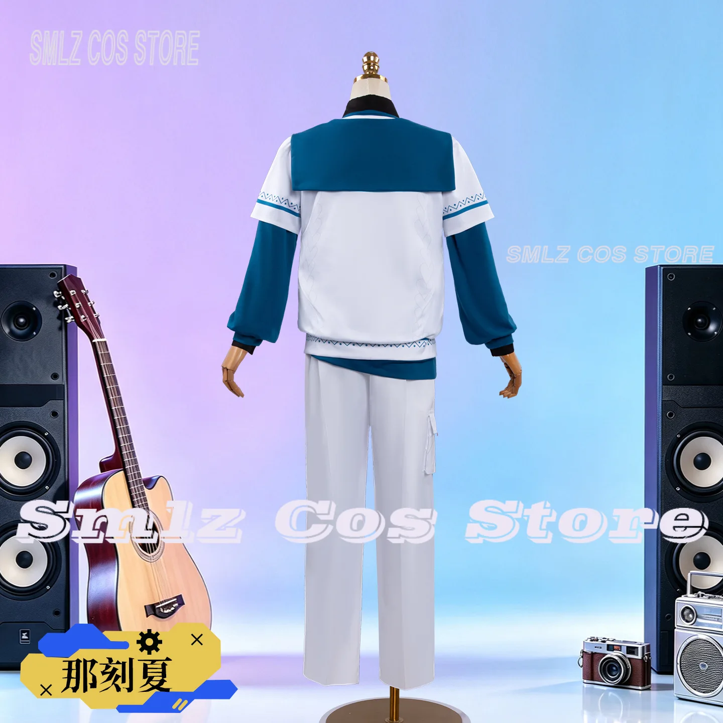 Game Honkai: Star Rail Anaxa Cosplay Costume Man Woman White Uniform Hoodie Set Halloween Role Play Outfit view 3