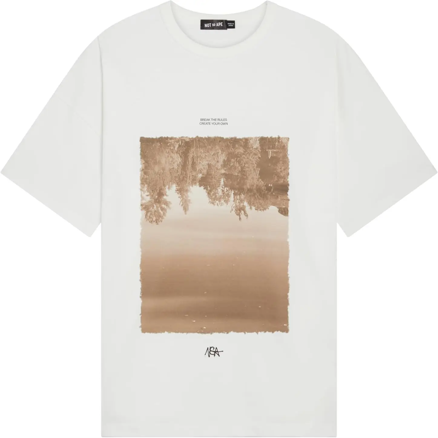 Not So Ape Reflection Oversized T-Shirt, All-Gender Unisex, Made in Japan