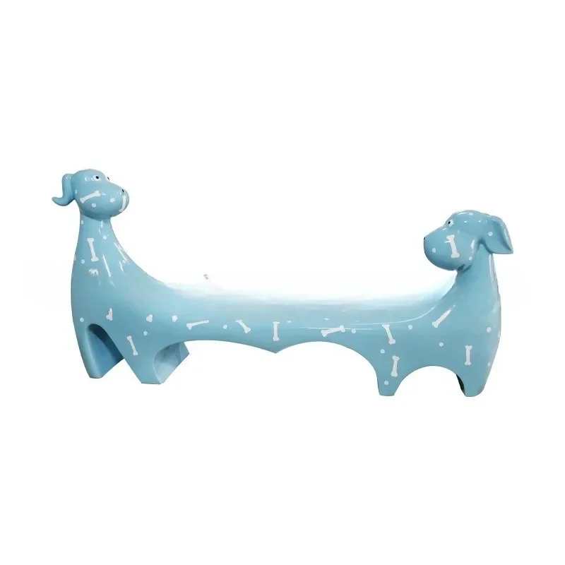 

FRP cartoon dog seat shopping mall Meichen outdoor community children's stool public rest leisure chair