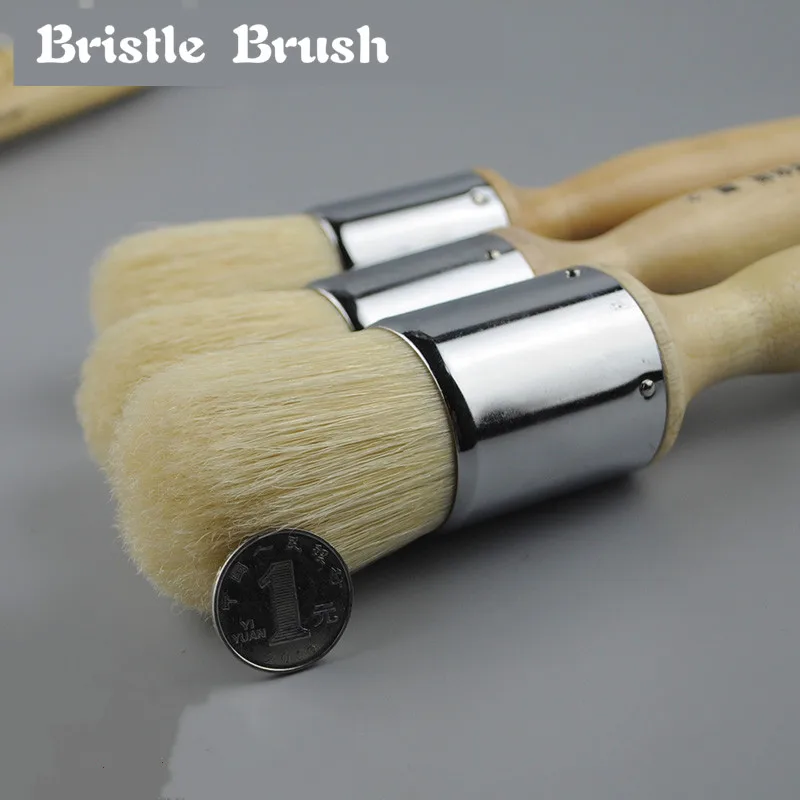 Bold Oil Painting Bristle Hair Paint Brushes Large Round Acrylic Painting Brush Painting Brushes Bristle Hair Painting Supplies
