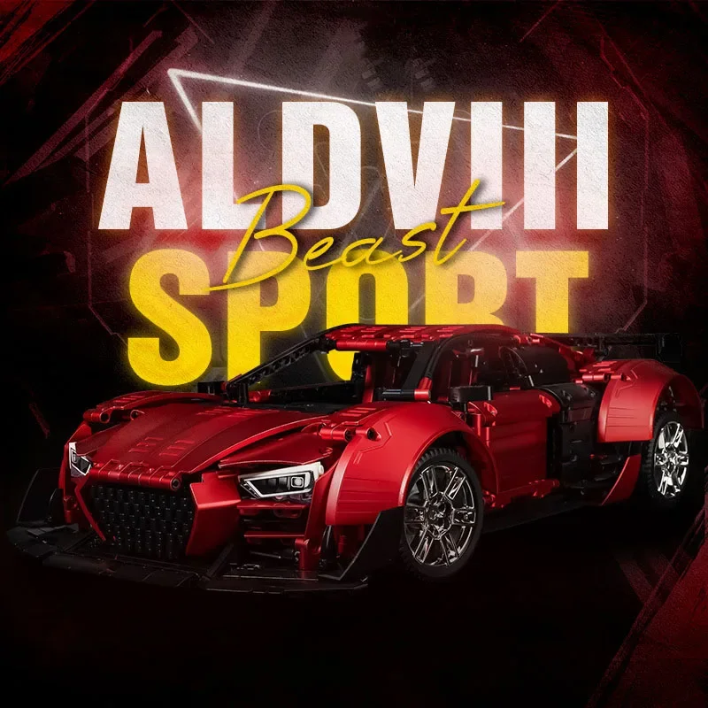 2641 قطعة مدينة التقنية Audied R8 سيارة رياضية MOC Supercar نموذج اللبنات لتقوم بها بنفسك سباق السيارات الطوب لعب للأطفال هدايا #2