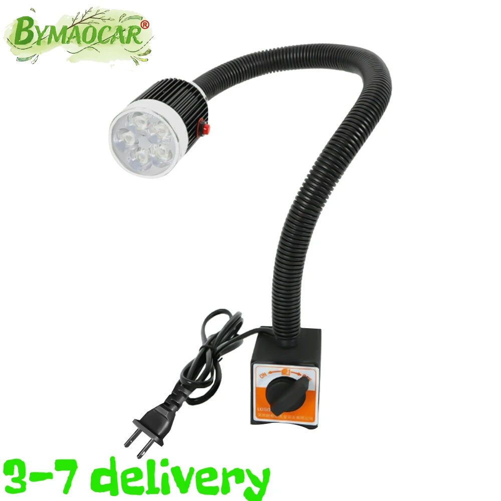 

Machine Light, 5W CNC Work Light, 5 LED, Magnetic Base, Model SHCD-6006, Flexible Gooseneck, Heavy Duty, Adjustable, Bright White, for Lathe, Milling, Drilling Machine, Workshop, Industrial Lighting, Workbench Illumination