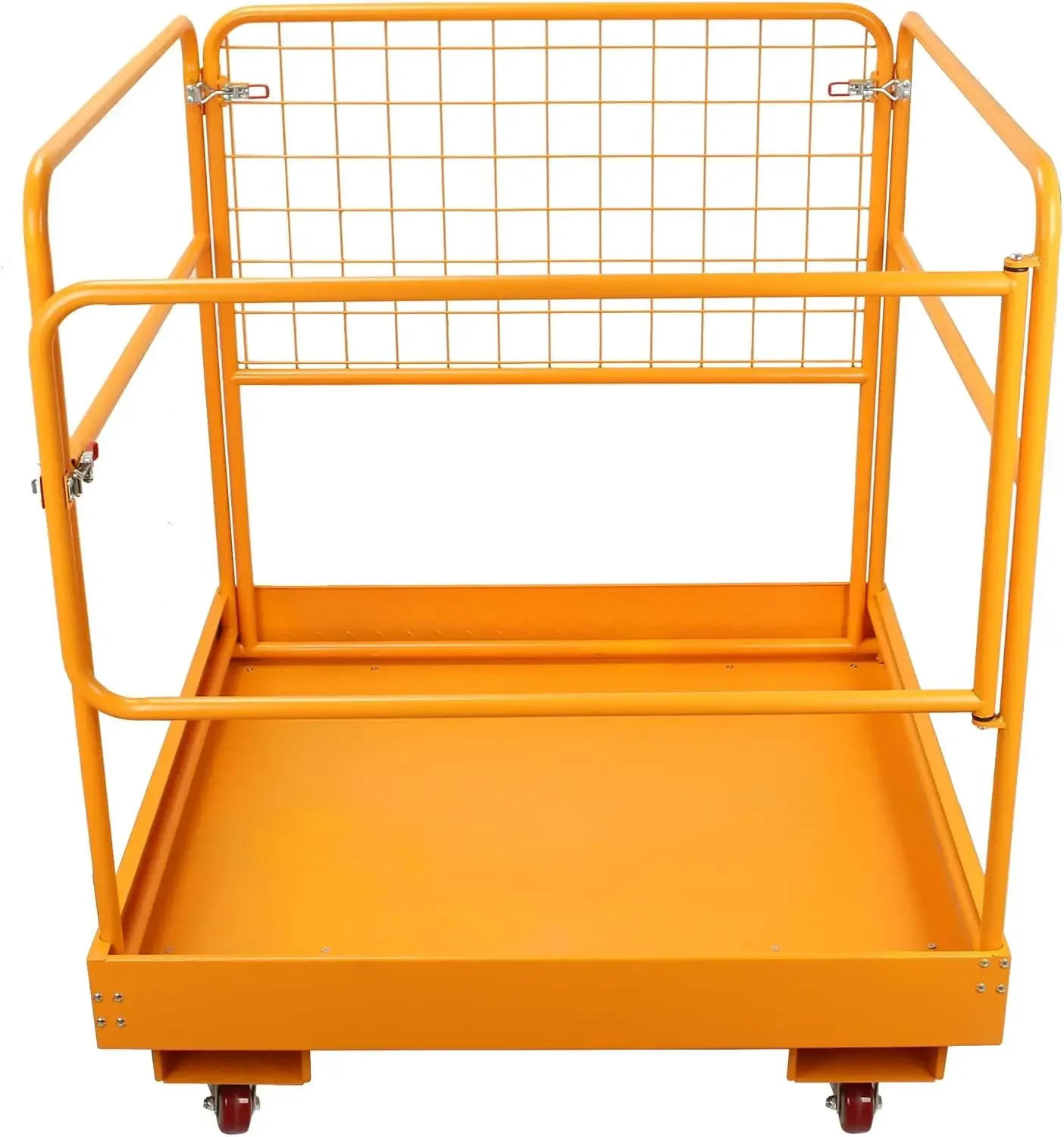 Forklift Safety Cage 36x36 Inches Forklift Work Platform 1200LBS Capacity with 4 Wheels Aerial Platform Collapsible Lift Basket