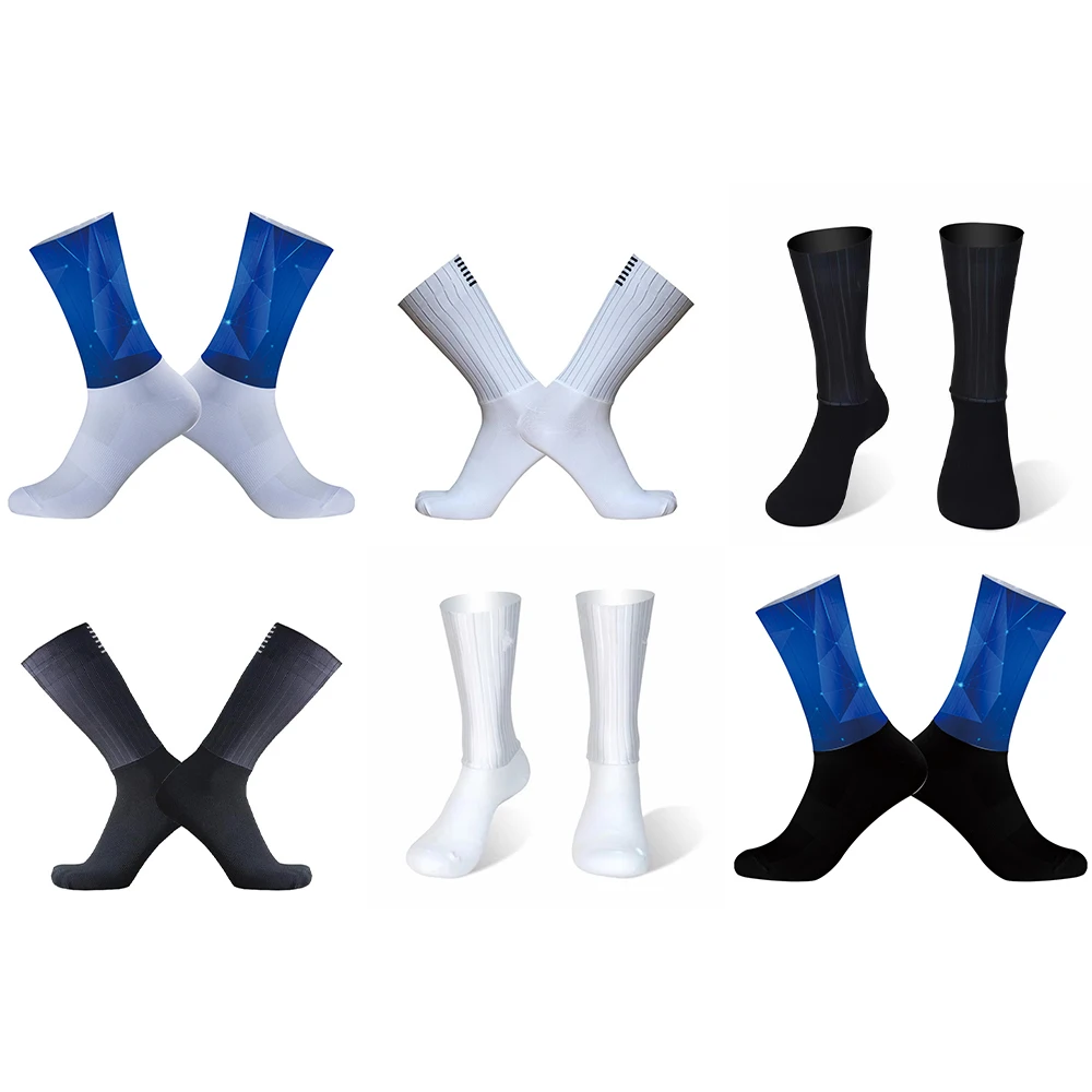 2024 New Left and Right Feet Cycling Socks Men Women Sports Compression Bike Running Socks