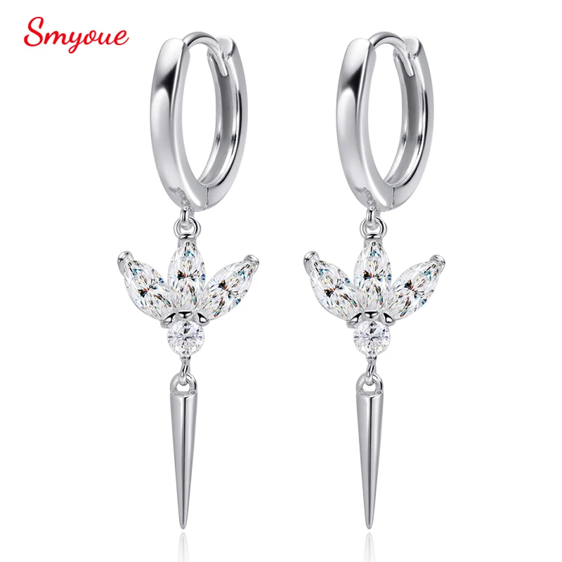 

Smyoue Test Passed 2.5*5mm All Moissanite Drop Earrings for Women Marquise Cut Valentine's Day Gifts 8 Gems 925 Sterling Silver