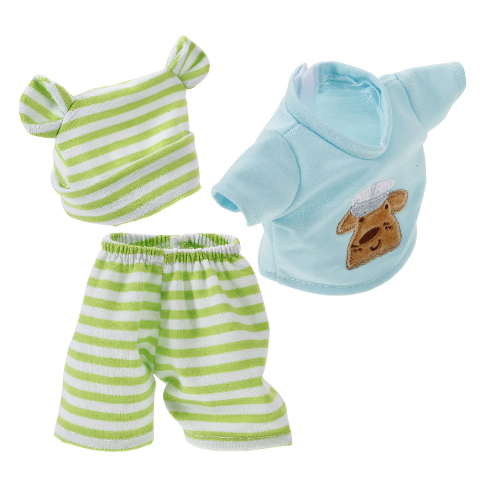 10-Zoll-Kleidung für Kinder, Baumwollmaterial, Baby-Pyjama, Badeanzüge, realistische Accessoires, Set, Kuscheltiere, Kleiderschrank