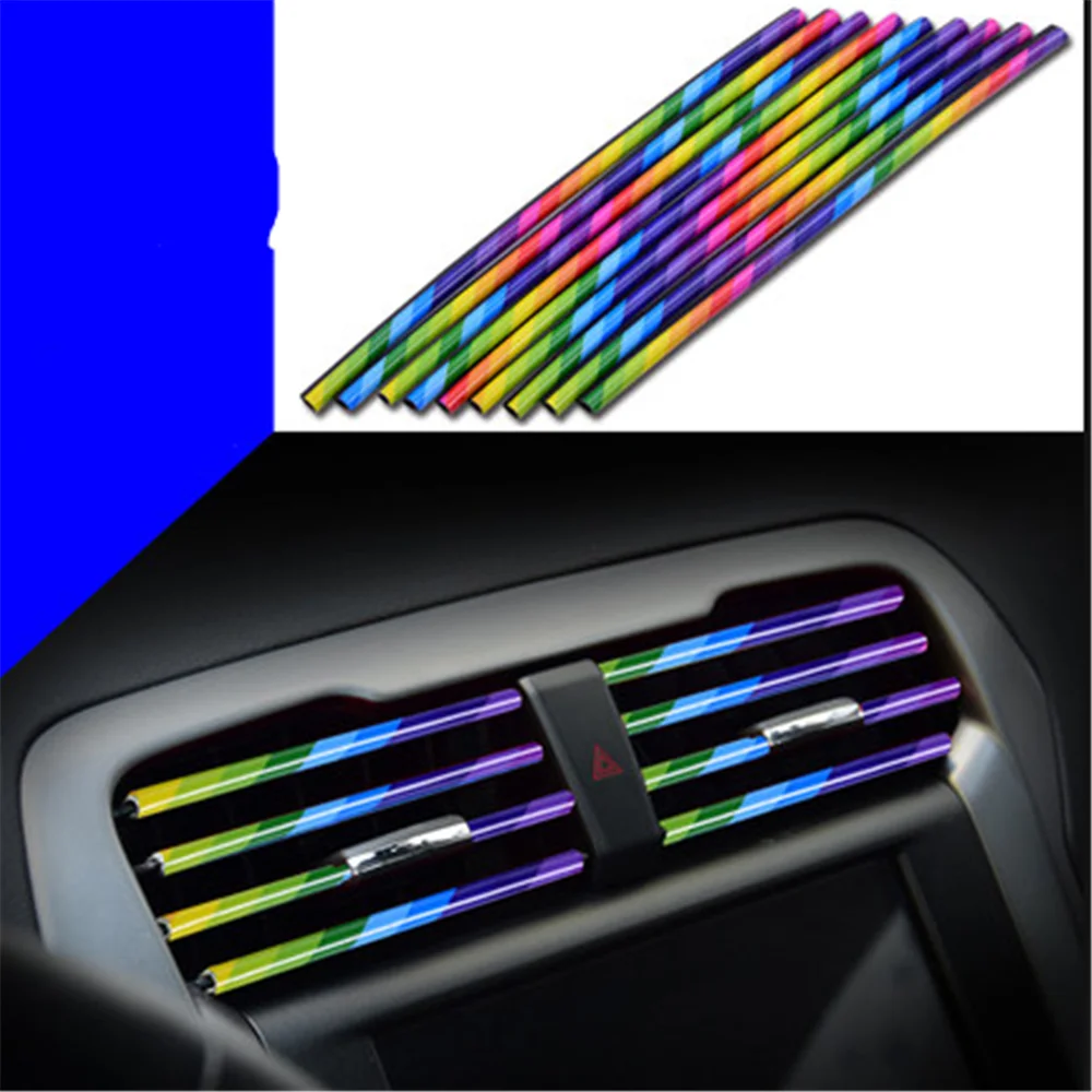 10pcs Car Air Outlet Decoration Strip for BMW 2010 318/320 2007 2005 3senies 2007 2001 5 2000