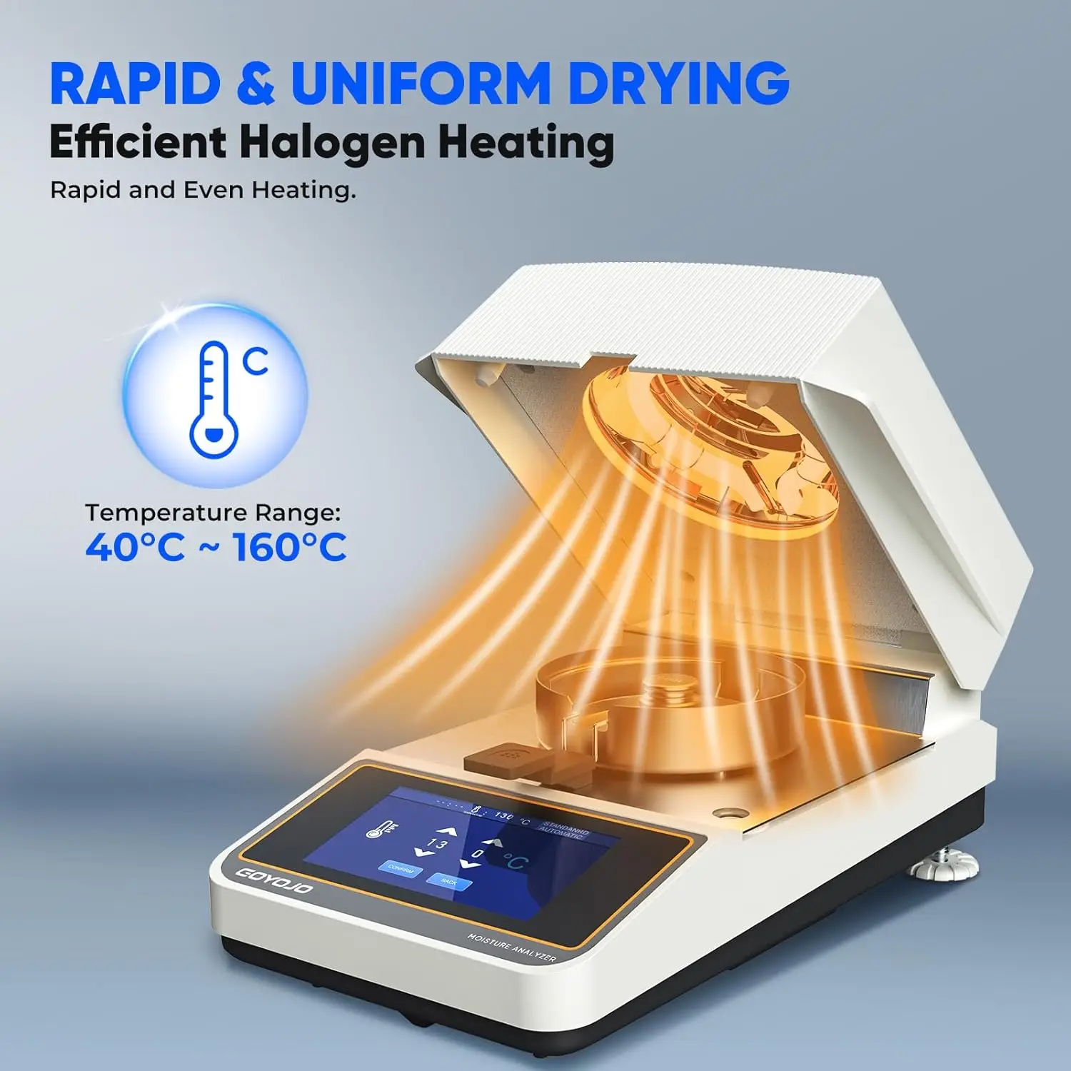 Halogen Moisture Analyzer 110g-10mg-5mg-1mg High-Precision Halogen Moisture Balance Moisture Determination for Food Plants 5