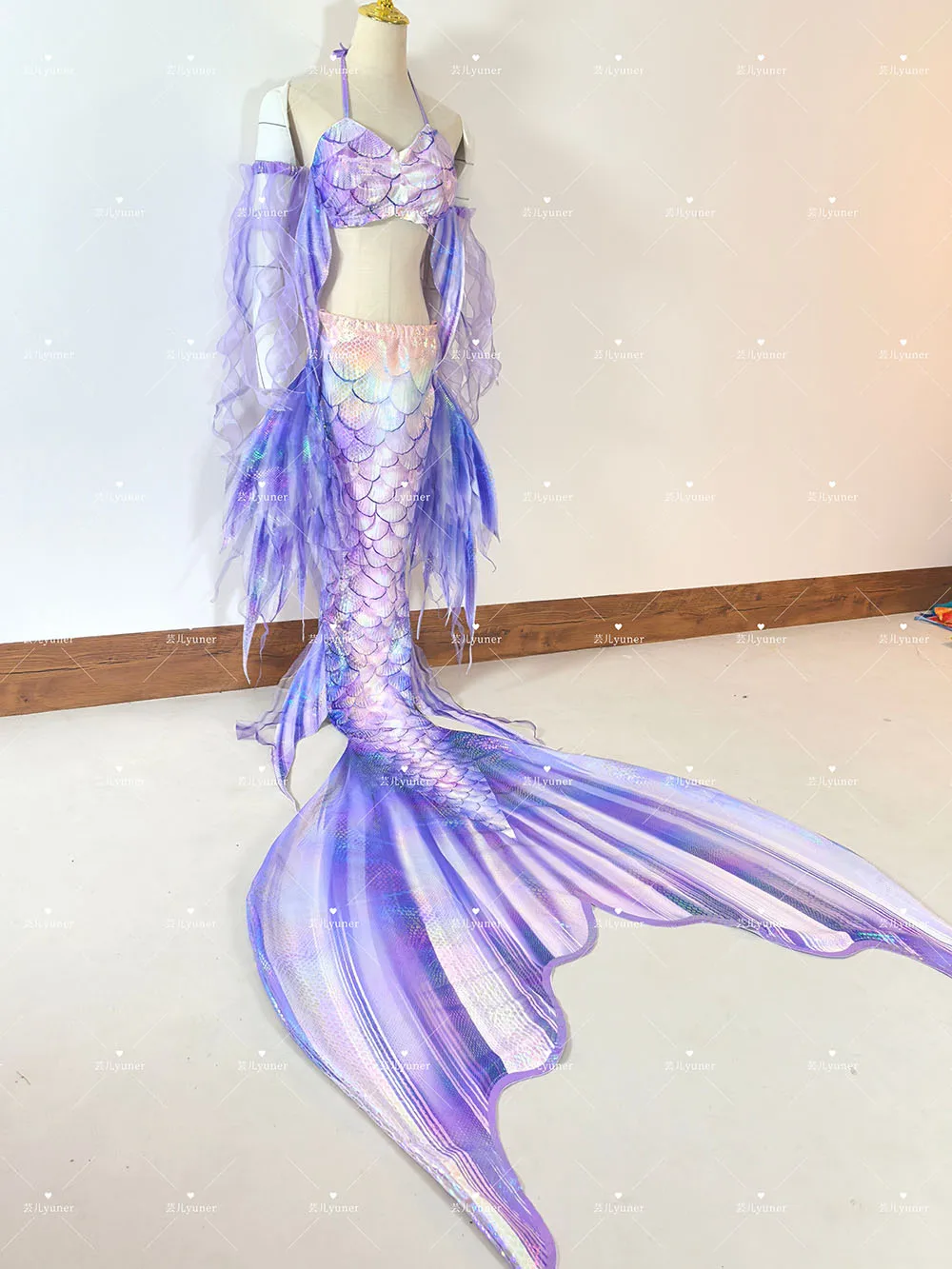 Лидер продаж, купальник с хвостом русалки из золотой фольги, женская прозрачная юбка из двух частей, платье принцессы для выступлений в аквариуме и плавания