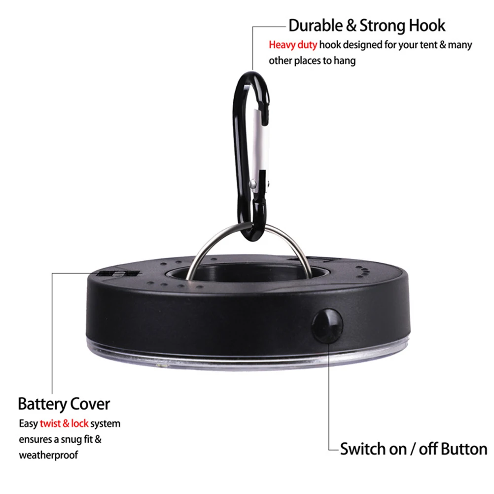 

Camping Lantern Mini Travel Carabiner Hook Emergency LED Tent Lamp Flashlight Portable Outdoor Cob Mini Light Lighting
