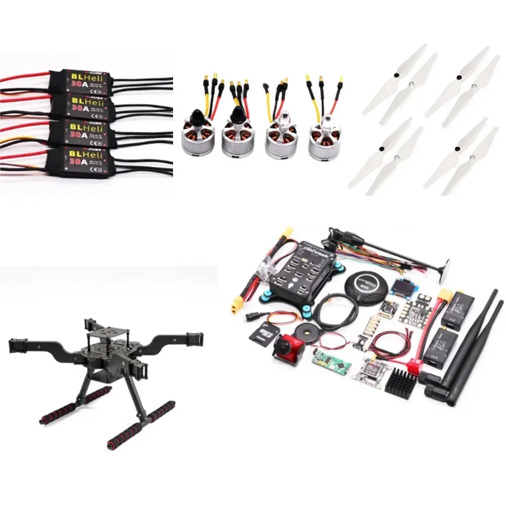 ชุดควอดคอปเตอร์ B-CUBE F450 ขนาด 380 มม. โครงสร้างแบบ V พร้อมคอนโทรลเลอร์การบิน Pixhawk 2.4.8 และ GPS M8N สำหรับการพัฒนาโดรน