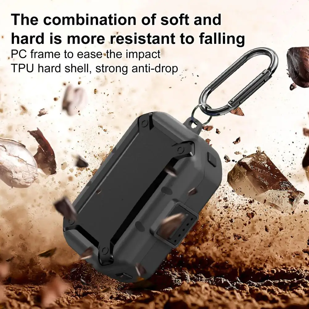 Capa protetora moldagem real com gancho de suspensão caso de fone de ouvido sem fio com tudo incluído almofada de fone de ouvido resistente ao desgaste