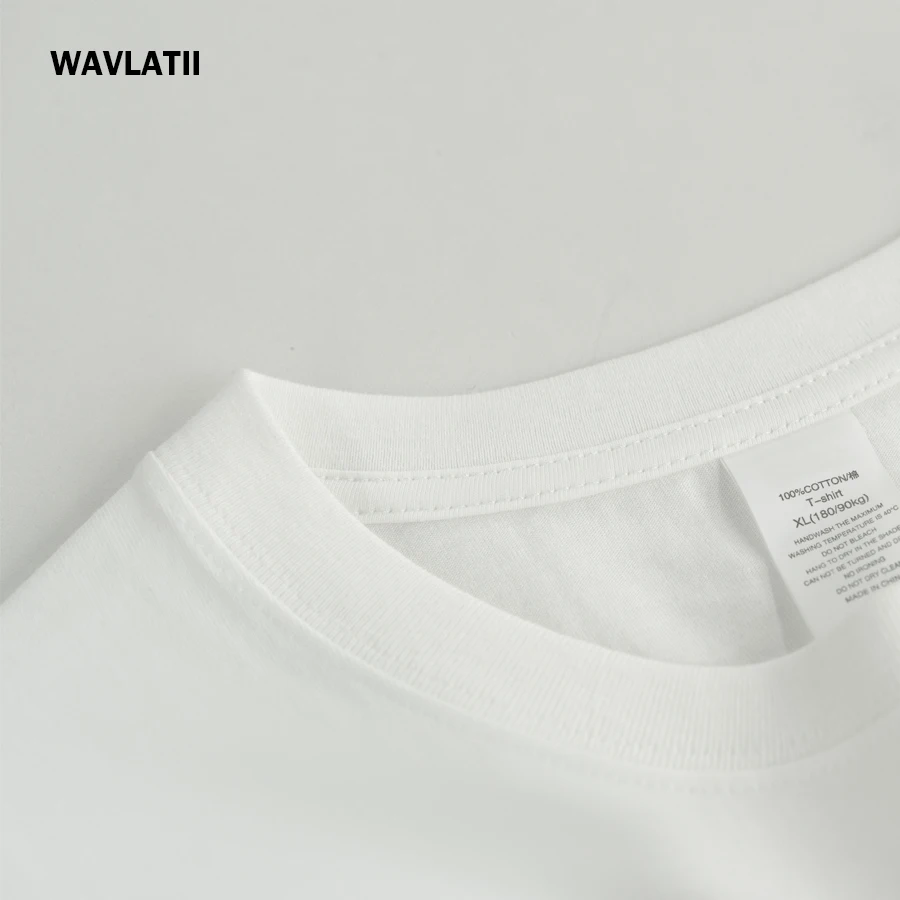 Picture 6: WAVLATII Women New Fashion Print T Shirt Female Purple 100% Cotton Summer Tees Lady White Pink Casual Soft Short Sleeve Tops