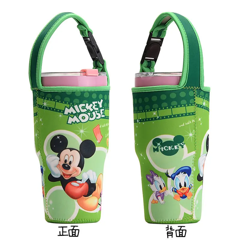 Diseny Mickey Minnie mouse water bottle protective cover Car cup cloth cover insulation cup cover anti-scald water cup cover bag