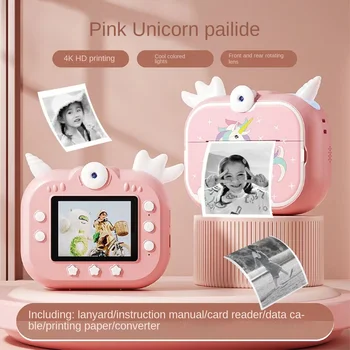X3D children's print camera HD dual lens Mini SLR digital camera 2.4 inch instant photo output ABS environmentally friendly material